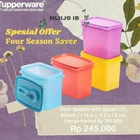 Gambar Tupperware !!! season saver Self saver round tempat gula kopi + sendok 850 ml - ungu muda dari LakuJaya Official undefined 2 Tokopedia
