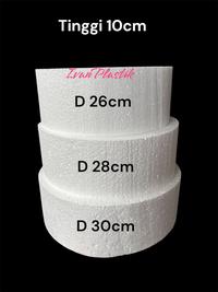 Gambar DUMMY CAKE TINGGI 10CM BULAT DIAMETER 18CM 20CM 22CM 24CM STYROFOAM - 18CM dari IvanPlastik undefined 2 Tokopedia