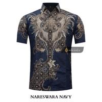 Gambar Terlaris BATIK ARKANZA Motif NARESWARA NAVY Kemeja Batik Pria Lengan Panjang - PANJANG, S dari toko sweet dreams undefined 1 Tokopedia