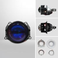 Gambar Paket Lampu LED Projector Autovision DAKAR Carbon 3" Blue Candy Lens 125W BiLED Headlamp 1 Colors White 6000K 3 Inch 125 Watt LED Projie Head Lamp Universal Bi-LED 1 Warna Cahaya Putih Right Hand Drive RHD + Shroud Exiga LED 3.0 - White Cree LED Angel Eye dari HS VARIASI Car Accessories undefined 2 Tokopedia