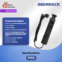 Gambar INDORACK PDU 1 Outlet Stop Kontak Tanam 1 Lubang w/ 1 USB & 1 Type C Colokan Extension Pull Pop Up PDU Stop Kontak P01C dari Digital Techindo undefined 4 Tokopedia