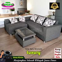 Gambar Sofa Sudut Minimalis Model L Putus + Meja dari Mebel Sanjaya Indonesia undefined 2 Tokopedia