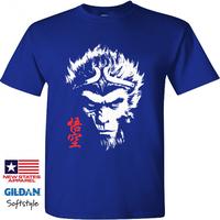 Gambar Kaos Keren Karakter Wukong Hitam Siluet Kera Sakti Baju Biru Pria Dewasa Combed - Hitam, S dari Grandy Art undefined 2 Tokopedia