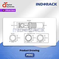 Gambar INDORACK PDU 1 Outlet Stop Kontak Tanam 1 Lubang w/ 1 USB & 1 Type C Colokan Extension Pull Pop Up PDU Stop Kontak P01C dari Digital Techindo undefined 3 Tokopedia