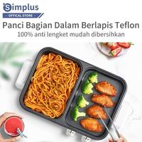 Gambar [Jojoba] 【Hot Deals】 Simplus Panci & Pemanggang Elektrik Multifungsi Wajan 2 Dalam 1 Bbq Grill & Hotpot Low Watt Alat Penggorengan Serbaguna Alat Rumah Tangga Dapur Bergaransi 1 Tahun - Pink dari Jojoba Houseware undefined 5 Tokopedia