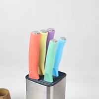 Gambar PRESTON Colorful Knife + Holder Pisau Dapur Premium Stainless Steel Anti Karat - MN - PISAU CHEF dari manolistore undefined 3 Tokopedia