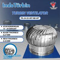 Gambar Turbin Ventilator 24 Inch IndoTurbin TB-24-SS-INT-NB-WT Roof Fan Ventilasi Exhaust Atap Rumah Pabrik Double Ball Bearing dari Fan CKE Bandung undefined 2 Tokopedia