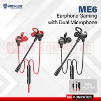 Gambar Earphone Gaming Rexus ME6 / Rexus ME-6 with Dual Microphone - Merah dari MXKomputer_NEW undefined 1 Tokopedia