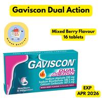 Gambar Gaviscon Dual Double Action Chewable Tablets Mixed Berry / Peppermint flavor isi 16 / 32 untuk heartburn & indigestion asam lambung - 16 mixedberry dari Mamak Beneran undefined 1 Tokopedia