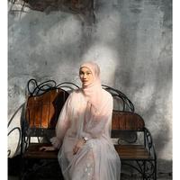 Gambar Aura Label - Roseanna Dress In Soft Peach - SET HIJAB XS-S dari HAURASTORE11 undefined 4 Tokopedia