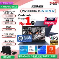 Gambar ASUS VIVOBOOK 15 F1504ZA CORE i5 1235 16GB 512GB SSD 15.6"FHD - NO BUNDLE, 16GB 512 SSD dari ROGS STORE undefined 1 Tokopedia