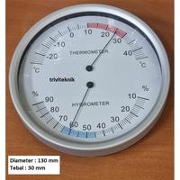 Gambar thermometer hygrometer analog precision accurate mechanical temperature humidity termohygrometers round detector wall mounted indoor weather meter barometer,pengukur suhu kelembapan ruangan termometer higrometer manual trivi original dari warungsafety undefined 5 Tokopedia