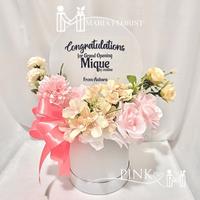 Gambar Akrilik Buket Bunga Grand Opening Bloom Box Pembukaan Toko /Wisuda - Salem, Bulat PutihSusu dari Maria Florist undefined 3 Tokopedia