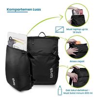 Gambar Tas Ransel Backpack Daily Traveling Casual Nyaman Trendi Pria Wanita - TORCH SINPO - Hitam dari Torch.id undefined 4 Tokopedia