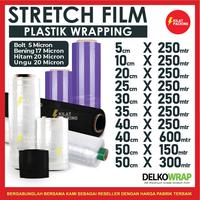 Gambar Plastik Wrapping Plastik Wrap Stretch Film Hitam Bening Delkowrap - Hitam, 35cm x 250m dari kilat packing undefined 1 Tokopedia