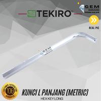 Gambar TEKIRO HEX KEY LONG / Kunci L Panjang (Metric) Ukuran 2 MM, 2.5 MM, 3 MM, 4 MM, 5 MM, 6 MM, 8 MM, 10 MM, 12 MM, 14 MM, 17 MM, 19 MM - 3MM / HK-LO1167 dari GEM GUDANG PERKAKAS undefined 1 Tokopedia