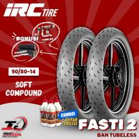 Gambar [GARANSI] [READY COD] BAN LUAR IRC TUBELESS SOFT COMPOUND FASTI 2 (90/80-14) BAN BALAP MATIC FFA / BAN RACING DEPAN BELAKANG / COMPOUND LEMBUT / BAN MATIC BEAT / VARIO / MIO / FASTI-2 dari Trendyshop Official Market undefined 2 Tokopedia