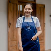 Gambar Apron Klasik + Custom Bordir Logo - Hitam dari Risum Uniform undefined 1 Tokopedia