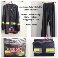 Gambar Jas Hujan Elephant Brand Reflekta Setelan Jaket Celana Mantel Mantol Ujan Raincoat PVC Merk Gajah - Biru Muda dari Human Needs 88 undefined 3 Tokopedia