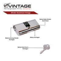 Gambar SILINDER KUNCI PINTU/ ANAK KUNCI VINTAGE dari vinindoofficial undefined 3 Tokopedia