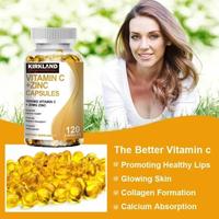 Gambar TERMURAH!! KIRKLAND Vitamin C 1000mg with Zinc 20mg Capsules for Supports Cellular Energy Production 120pcs dari GENERASI SEHATT undefined 2 Tokopedia