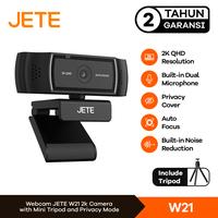 Gambar JETE Webcam 2K QHD for Meeting Streaming W21 , with Mini Tripod , Privacy Cover , Auto Focus - Garansi 2th dari Vertix Gadget Semarang undefined 1 Tokopedia