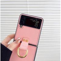 Gambar MGS Case Kulit PU untuk Samsung Galaksi Z Flip 4 3 2 1 CasingFolding Ring Holder dari Mitra Global Sejahtera undefined 5 Tokopedia