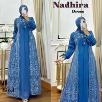 Gambar Gamis Pesta Mewah Elegant Nadhira Maxy BL Bahan Kain Ceruty Babydoll Full Puring Mix Brukat Aplikasi Swarovski Size M L XL XXL Busana Muslim Kekinian Viral Dress Kondangan Elegant Outfit Wanita Terbaru Warna Hitam / Birel / Blue / Dusty / Sage - Black, M dari Siput_Store. undefined 3 Tokopedia