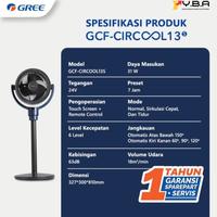 Gambar GREE GCF-CIRCOOL13S AIR CIRCULATION FAN AUTO SWING 2in1 Remote Biru dari YAKIN BERKAH ABADI ELEKTRONIK undefined 4 Tokopedia