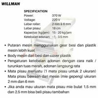 Gambar READY (Grab/Gojek) Gilingan Mie Willman DHH 180 Pisau 1.5mm (Mie Bulat) 2mm & 6mm DHH 180A dari IBIS PRT undefined 5 Tokopedia