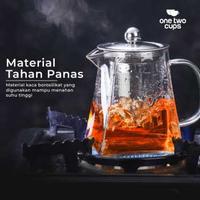 Gambar Teko Teh Kaca Tahan Panas Api Glass Teapot with Saringan - TP-761-One Two Cups - 500 ml dari Central Kit undefined 1 Tokopedia