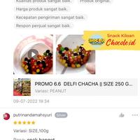 Gambar PROMO 1.1 DELFI CHACHA 1KG | PUSAT GROSIR SNACK DAN COKLAT KILOAN ORIGINAL | SILVERQUEEN - CHACHA MILK, 1KG dari GAN NESAA undefined 4 Tokopedia