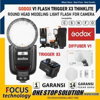 Gambar Paket flash Godox V1 + triger Godox X3 sony fujifilm canon nikon - Paket A, Canon dari Focus Technology undefined 1 Tokopedia