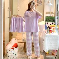 Gambar Set Baju Tidur Piyama Lengan Panjang Wanita Korea Happy Kekinian Lucu dari Just Mahae undefined 1 Tokopedia