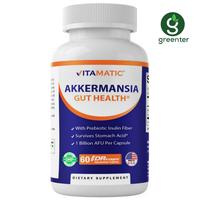 Gambar Akkermansia Muciniphila Gut Health 1 Billion AFU 60 DRCaps (Delayed Released) Made with Prebiotic Inulin Fiber ORIGINAL Vitamatic dari GREENTER SHOP undefined 1 Tokopedia