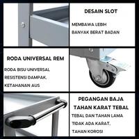 Gambar Rak Troli Perkakas Bengkel / Wadah Kotak Peralatan Kabinet 3 Susun Alas Tiga Lapis Multifungsi Bahan Plat Baja Tebal dengan 4 Roda - Merah XL dari Migunani Project20 undefined 2 Tokopedia
