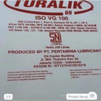 Gambar oli hidrolik Pertamina Turalik 69 ISO Vg 100 pelumas isi 209liter dari BIL OIL PELUMAS undefined 1 Tokopedia