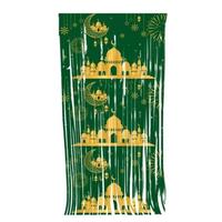 Gambar MURAH TIRAI FOIL LEBARAN DEKORASI CAFE RESTO HIASAN HARI RAYA IDUL FITRI BANNER RAMADAN MURAH READY - SS-14 FOIL HJAU dari Anggi strore undefined 5 Tokopedia