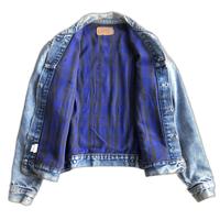 Gambar Jaket Trucker Levis Blue Tartan Original. dari Nefilim Thrift undefined 3 Tokopedia