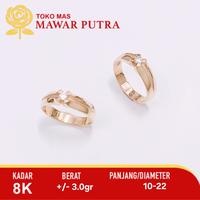 Gambar cincin nikah couple emas 8K - Model 3 dari Rosegoldid undefined 3 Tokopedia