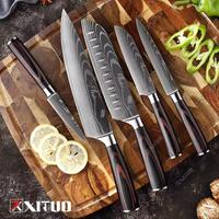 Gambar XITUO Pisau Dapur Stainless Steel Pemotong Daging Sayur Buah Motif Damascus Pattern Kitchenware Gagang Kayu - 3.5"Paring Knfe dari TimeMachineIndonesia undefined 5 Tokopedia