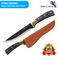 Gambar KNIFEZER Pisau Dapur Pemotong Daging Bahan Stainless Steel 3CR13 Serbaguna Butcher Forged Chef Knife Kitchenware - Large dari TimeMachineIndonesia undefined 1 Tokopedia