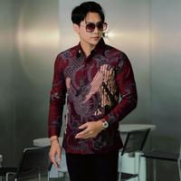 Gambar berkualitas~ Baju Batik Pria Kemeja Batik Pekalongan Murah Lengan Panjang Motif mataram New Modern Seragam Pesta Resespsi Kantor Kerja Dinas Keren arunika batik - Coffee, M dari Baarakallahh undefined 3 Tokopedia