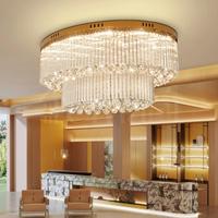 Gambar Lampu Kristal Gantung Ruang Tamu Mewah LED 80*60*40cm 3 Warna Lampu Plafon Hias Gantung Panjang Kristal K9 Dua lapisan Ruang tamu/Ruang makan/Kamar tidur (Termasuk LED Strip)ate - 80*60*40, 12bulan garansi dari Santi Nshop undefined 3 Tokopedia