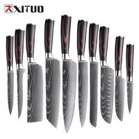 Gambar XITUO Pisau Dapur Stainless Steel Pemotong Daging Sayur Buah Motif Damascus Pattern Kitchenware Gagang Kayu - 3.5"Paring Knfe dari TimeMachineIndonesia undefined 3 Tokopedia