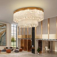 Gambar Lampu Kristal Gantung Ruang Tamu Mewah LED 80*60*40cm 3 Warna Lampu Plafon Hias Gantung Panjang Kristal K9 Dua lapisan Ruang tamu/Ruang makan/Kamar tidur (Termasuk LED Strip)ate - 80*60*40, 12bulan garansi dari Santi Nshop undefined 4 Tokopedia