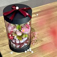 Gambar Buket Bunga Uang Mika Transparan Flower Box Bouquet - Hadiah Spesial & Elegan untuk Orang Tersayang - Hitam, Paper Bag dari 3R VARIETY STORE undefined 1 Tokopedia