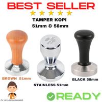 Gambar Tamper Coffee Stainless Steel Temper Kopi Espresso Flat Stainless - Brown, 51mm dari Dina Home undefined 4 Tokopedia