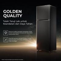 Gambar Readyy AQUA Elektronik AQR-DTM285RAP(FB) Kulkas 2 Door 225L - Inverter -Turbo cooling - Black shine Terlaris dari Guysstoree undefined 4 Tokopedia