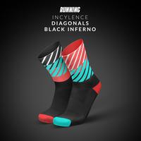 Gambar Running dan Cycling Socks - INCYLENCE RUNNING DIAGONALS BLACK INFERNO - 39 - 42 dari Incylence Indonesia undefined 1 Tokopedia